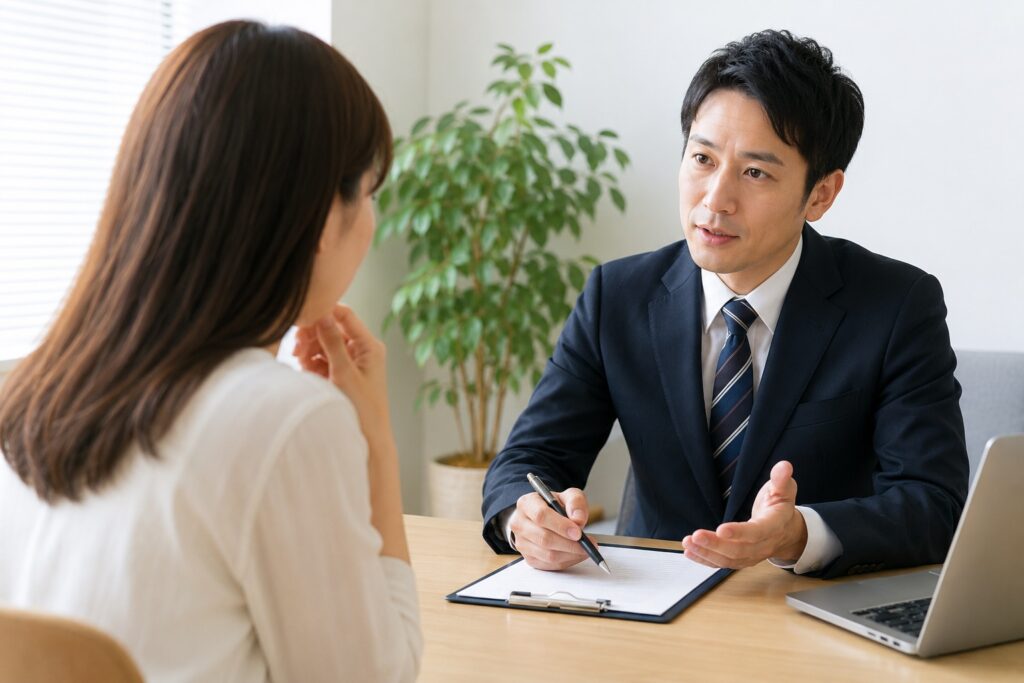 小田原市で相談にのる探偵のイメージ